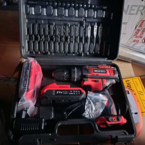 MHPRO 21V Wiertarko-Wkrętarka 2.0Ah 42Nm LED z Akumulatorem i Bitami – Mocna i Uniwersalna