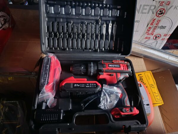 MHPRO 21V Wiertarko-Wkrętarka 2.0Ah 42Nm LED z Akumulatorem i Bitami – Mocna i Uniwersalna