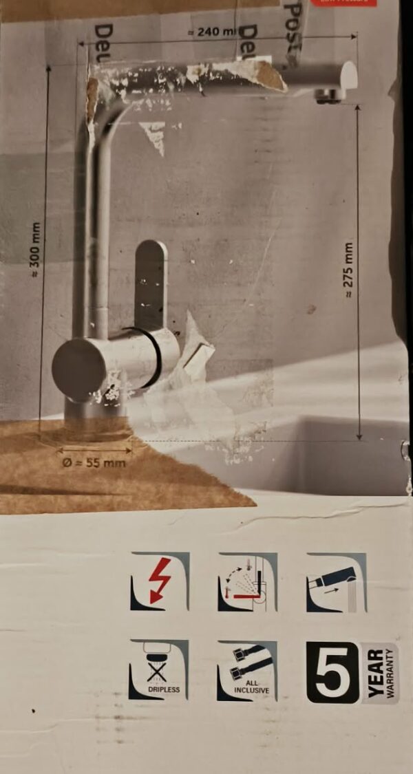 SCHUTTE 79729 LONDON Bateria Umywalkowa Kuchenna Włocławek – Srebrna FI477