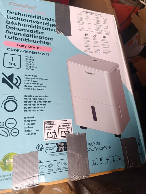 Comfee Osuszacz 16L MDDF-16DEN7-WF – Smart WiFi, 80m³, Timer 24H, Zbiornik 3L